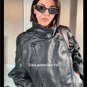 Zara Women's Chic Black Leather Jacket